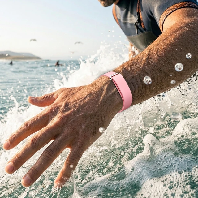 Alt view image 5 of 7 - Soft Silicone Band Compatible with Google Fitbit Air, Adjustable Rubber Sport Replacement Wristband, Comfortable Watch Strap for Men Women
