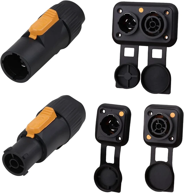 Alt view image 5 of 5 - Professional Compatible powerCON True1 Male to Female Power True 14WAG Extension Cable (15F_1Pack)