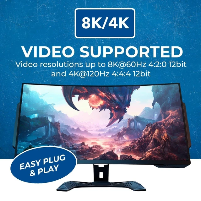 Alt view image 6 of 7 - 48Gbps HDMI eARC Audio Extractor Dolby Atmos DTS: X VRR ALLM HDCP 2.3 HDMI Audio Extractor 4K 120Hz, HDMI 2.1 eARC Audio Extractor, Dolby Vision, HDR10, HDCP 2.3, ARC Support