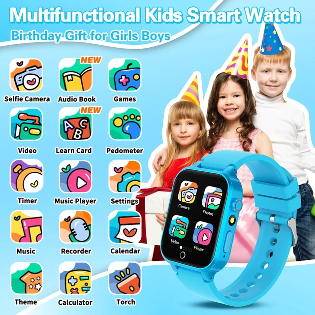 Alt view image 2 of 7 - Kids Smart Watch Boys Aged 5-12, HD Touchscreen Kids Watch with 26 Games Video Camera Music Pedometer Audiostory Learn Card Educational Toys Birthday Gifts for Girls Ages 5 6 7 8 9