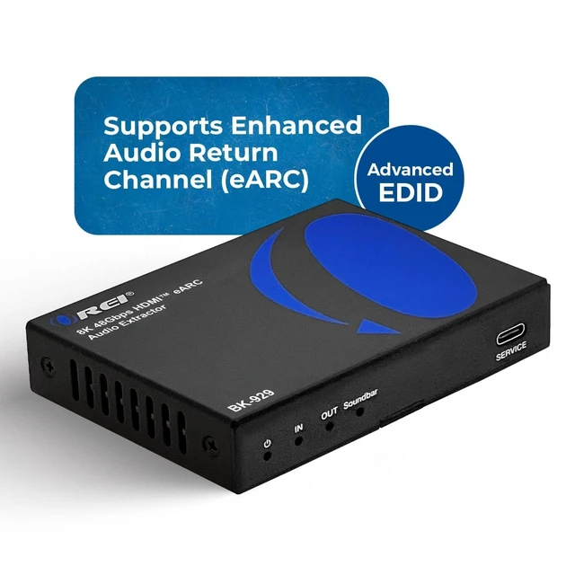 Alt view image 4 of 7 - 48Gbps HDMI eARC Audio Extractor Dolby Atmos DTS: X VRR ALLM HDCP 2.3 HDMI Audio Extractor 4K 120Hz, HDMI 2.1 eARC Audio Extractor, Dolby Vision, HDR10, HDCP 2.3, ARC Support
