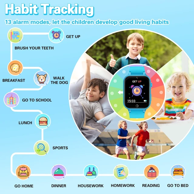 Alt view image 4 of 7 - Kids Smart Watch Boys Aged 5-12, HD Touchscreen Kids Watch with 26 Games Video Camera Music Pedometer Audiostory Learn Card Educational Toys Birthday Gifts for Girls Ages 5 6 7 8 9