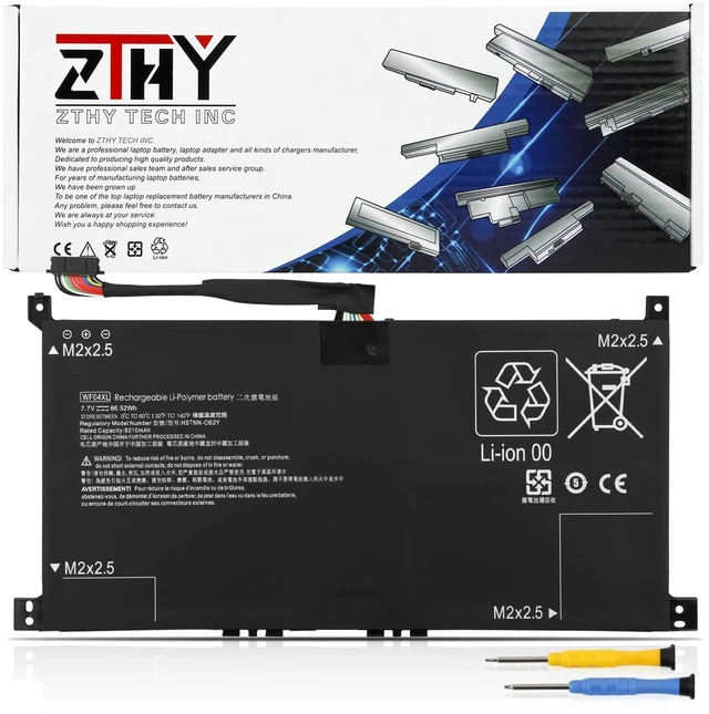 Main image of 66.52Wh WF04XL Laptop Battery Replacement for HP Envy X360 13-BF 13-BF0000 13-bf0xxx 13-BF0011NA 13-BF0000CI 13-BF0024NA 13-BF0123NW 13-BF0977ND 13-BF0105TU M90073-005 M89926-AC1 WF04066XL 7.7V 4-Cell