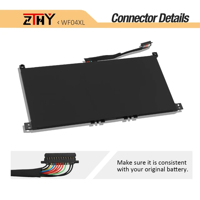Alt view image 4 of 7 - 66.52Wh WF04XL Laptop Battery Replacement for HP Envy X360 13-BF 13-BF0000 13-bf0xxx 13-BF0011NA 13-BF0000CI 13-BF0024NA 13-BF0123NW 13-BF0977ND 13-BF0105TU M90073-005 M89926-AC1 WF04066XL 7.7V 4-Cell