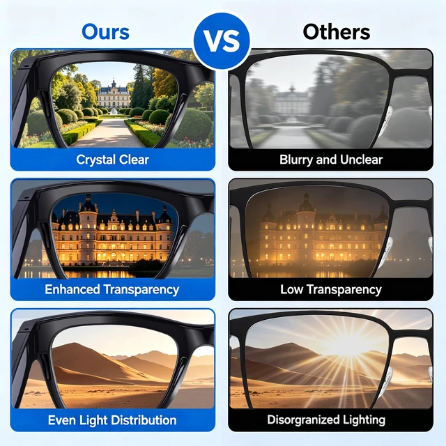 Alt view image 5 of 7 - Smart Glasses, AI Glasses Powered by ChatGPT, Real-Time Translation Photochromic Lens, AI Translation in 164 Languages, Music & Hands-Free Calls, Touch & Voice Control, for Travel Daily Use