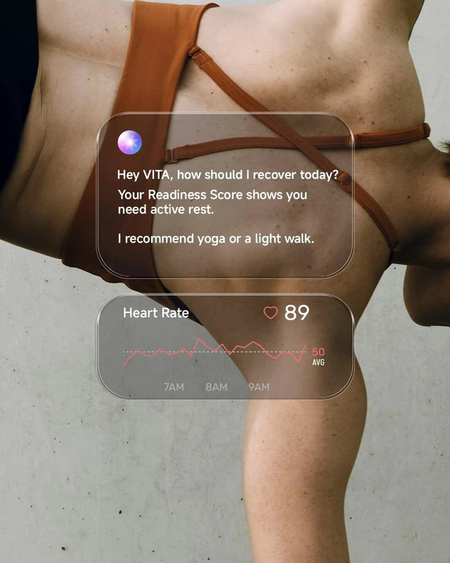 Alt view image 5 of 7 - Viva 2 Smartwatch 1.85 AMOLED GPS Wolf Gray VITA AI Assistant, AI Coach, Health Monitoring, Sleep Score, 100+ Sports Modes, 3ATM Water Resistant, 8-Day Battery