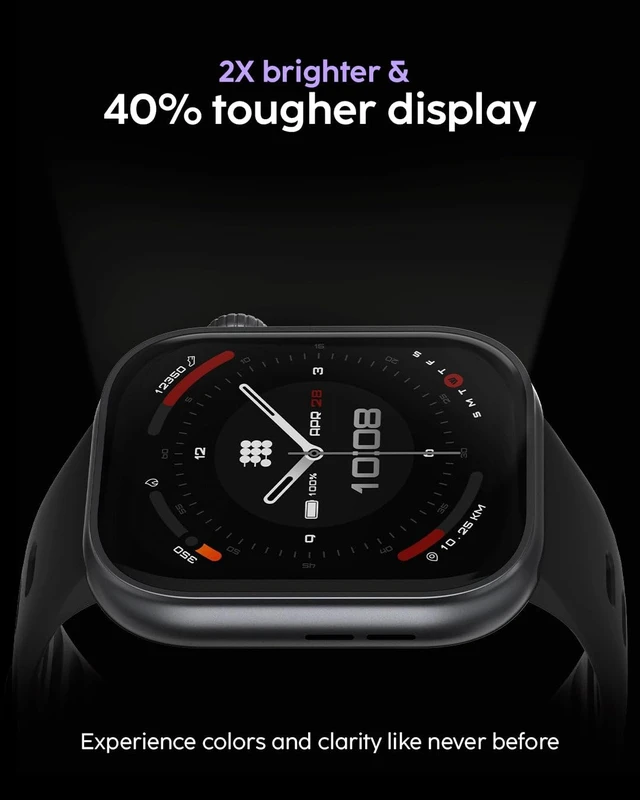 Alt view image 7 of 7 - Viva 2 Smartwatch 1.85 AMOLED GPS Wolf Gray VITA AI Assistant, AI Coach, Health Monitoring, Sleep Score, 100+ Sports Modes, 3ATM Water Resistant, 8-Day Battery