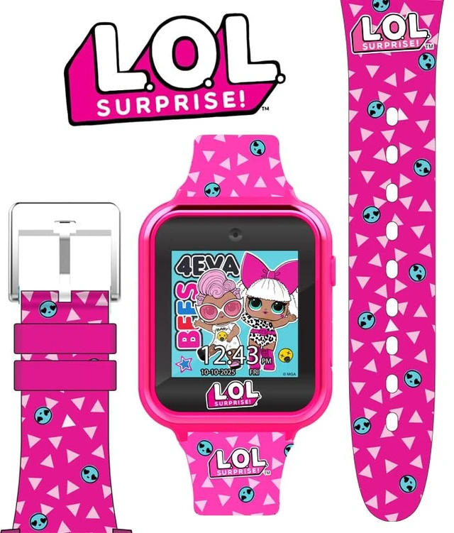 Alt view image 3 of 7 - LOL Surprise Touchscreen Exclusive Pink Smartwatch for Kids Engaging Educational Games, Step Counter, Camera, Alarm & More Fun & Interactive Timepiece (LOL4264AZ)