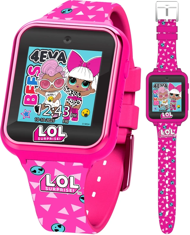 Main image of LOL Surprise Touchscreen Exclusive Pink Smartwatch for Kids Engaging Educational Games, Step Counter, Camera, Alarm & More Fun & Interactive Timepiece (LOL4264AZ)