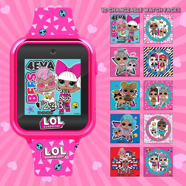 Alt view image 2 of 7 - LOL Surprise Touchscreen Exclusive Pink Smartwatch for Kids Engaging Educational Games, Step Counter, Camera, Alarm & More Fun & Interactive Timepiece (LOL4264AZ)