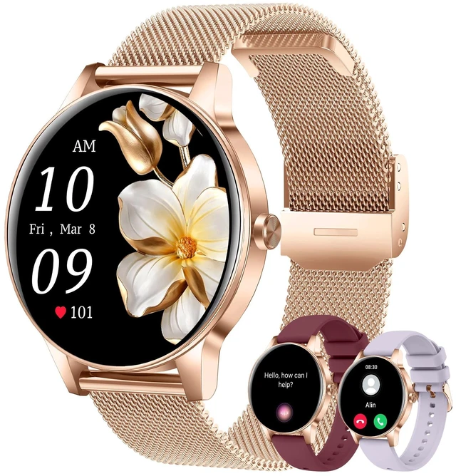 Main image of Smart Watch for Women(Answer/Make Calls), 1.27" HD Screen Fitness Tracker with Heart Rate/Sleep Monitor, 130+ Sport Modes IP68 Waterproof Activity Tracking, Smartwatch for Android Phones iPhone