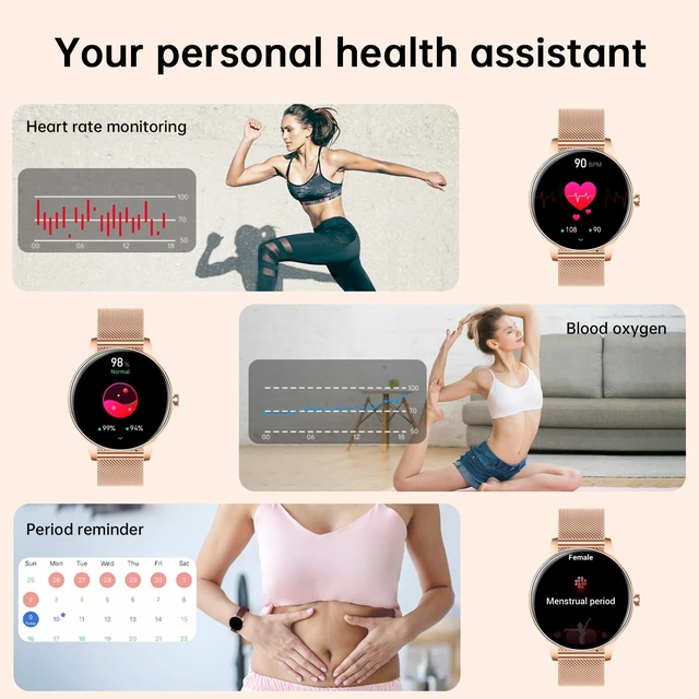 Alt view image 3 of 7 - Smart Watch for Women(Answer/Make Calls), 1.27" HD Screen Fitness Tracker with Heart Rate/Sleep Monitor, 130+ Sport Modes IP68 Waterproof Activity Tracking, Smartwatch for Android Phones iPhone
