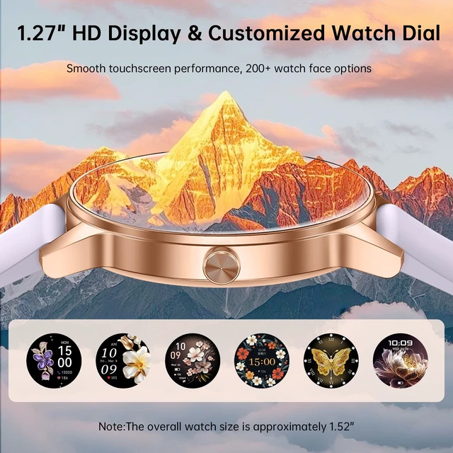 Alt view image 6 of 7 - Smart Watch for Women(Answer/Make Calls), 1.27" HD Screen Fitness Tracker with Heart Rate/Sleep Monitor, 130+ Sport Modes IP68 Waterproof Activity Tracking, Smartwatch for Android Phones iPhone