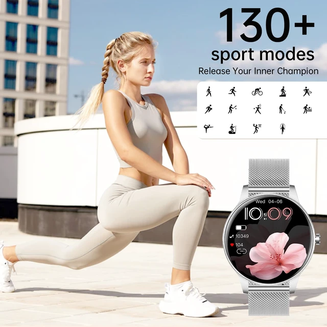 Alt view image 5 of 7 - Smart Watch for Women(Answer/Make Calls), 1.27" HD Screen Fitness Tracker with Heart Rate/Sleep Monitor, 130+ Sport Modes IP68 Waterproof Activity Tracking, Smartwatch for Android iPhone with Bracelet