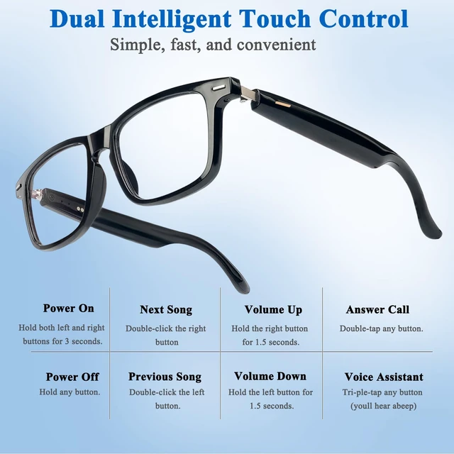 Alt view image 7 of 7 - AI Smart Glasses with ChatGPT - Bluetooth, Real-Time Translation, AI Assistant & Voice Control, Music & Hands-Free Calls, Photochromic Lenses, for Men & Women
