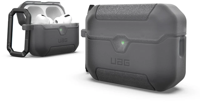 Main image of UAG Scout for AirPods Pro 3 Gen Case 2025 w/Carabiner, Smoke Translucent Heavy Duty Protection, Military-Grade Drop Tested, Secure Lip Closure, Corner Protection, Wireless Charging Compatible