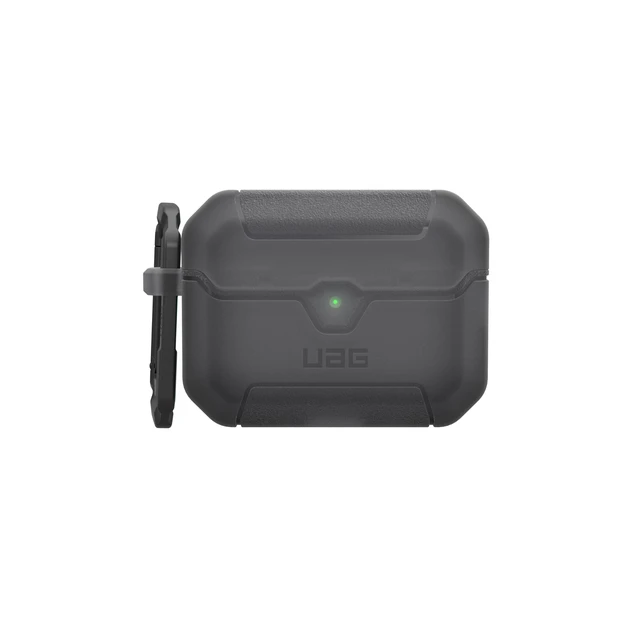 Alt view image 7 of 7 - UAG Scout for AirPods Pro 3 Gen Case 2025 w/Carabiner, Smoke Translucent Heavy Duty Protection, Military-Grade Drop Tested, Secure Lip Closure, Corner Protection, Wireless Charging Compatible