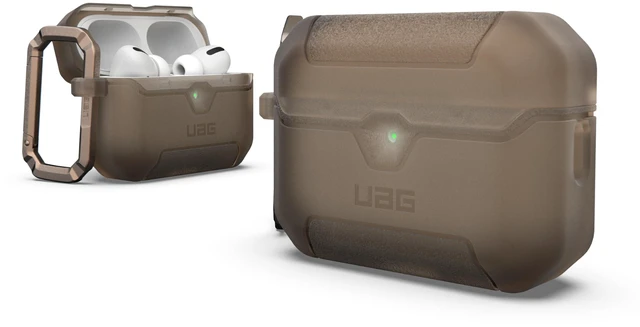 Main image of UAG Scout for AirPods Pro 3 Gen Case 2025, w/Carabiner, Coyote Translucent Heavy Duty Protection, Military-Grade Drop Tested, Secure Lip Closure, Corner Protection, Wireless Charging Compatible