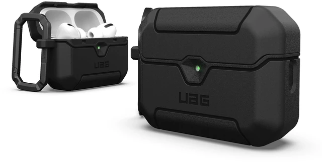 Main image of UAG Scout for AirPods Pro 3 Gen Case 2025, w/Carabiner, Black Heavy Duty Protection, Military-Grade Drop Tested, Secure Lip Closure, Corner Protection, Wireless Charging Compatible