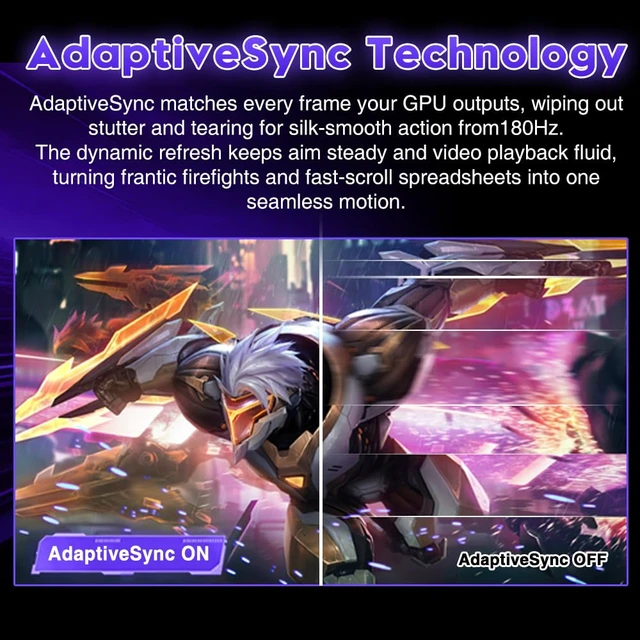 Alt view image 6 of 7 - 24 Inch Gaming Monitor with 240Hz 1ms FHD 1080p Computer Monitor HDR 10 110% sRGB, Bluelight Filter, 2 HDMI & 1 DP Port, Support Freesync and Wall Mounted