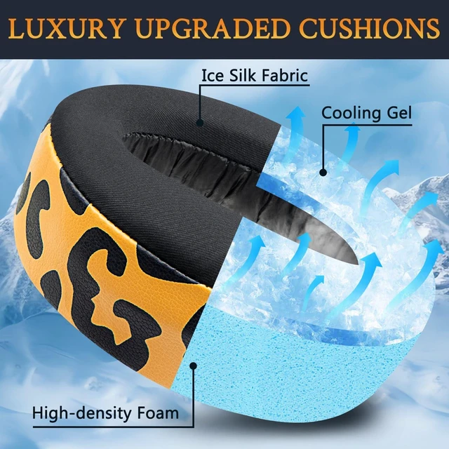 Alt view image 4 of 5 - Earpads for Sony PS5 Pulse 3D Wireless Headset, Cooling Gel Replacement Ear Pad Cushions with Noise Isolation Foam - Tiger Stripes