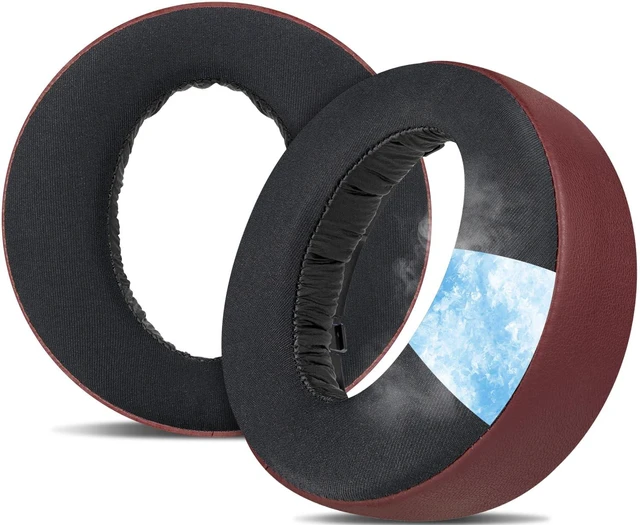 Main image of Earpads for Sony PS5 Pulse 3D Wireless Headset, Cooling Gel Replacement Ear Pad Cushions with Noise Isolation Foam - Burgundy