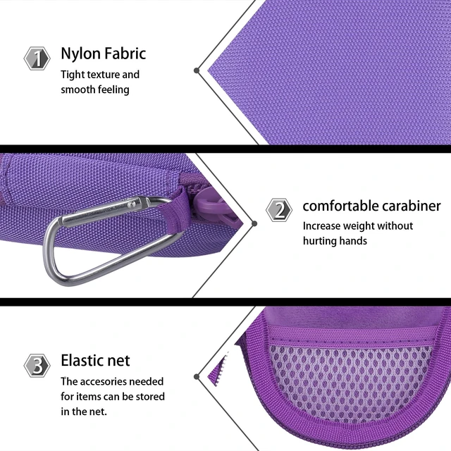 Alt view image 5 of 7 - Hard Carrying Case for JBL Clip 5 Portable Mini Speaker, Purple 1:1 Molded Interior, Soft Anti-Static Velvet Lining, Cable Storage, Secure Fit, Carabiner, High-Density EVA Shell
