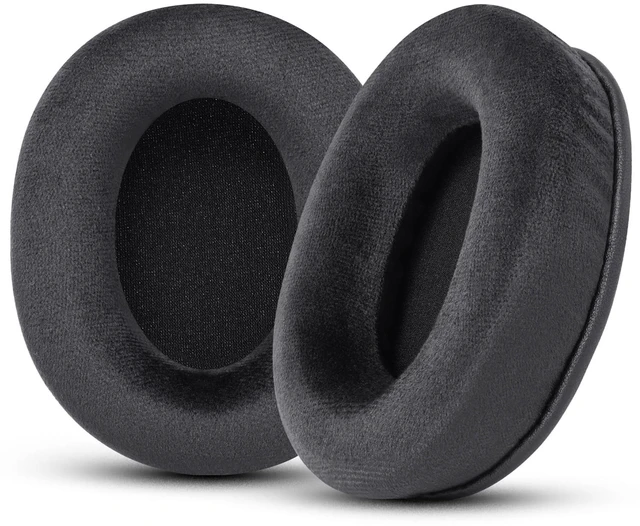 Main image of GVOEARS Replacement Earpads for Audio Technica ATH M50X / M50BT / M40X Also for HyperX Cloud & Alpha, Steelseries Arctis, Sony MDR-7506 Series & More, Extra Velour Thicker, Memory Foam Black
