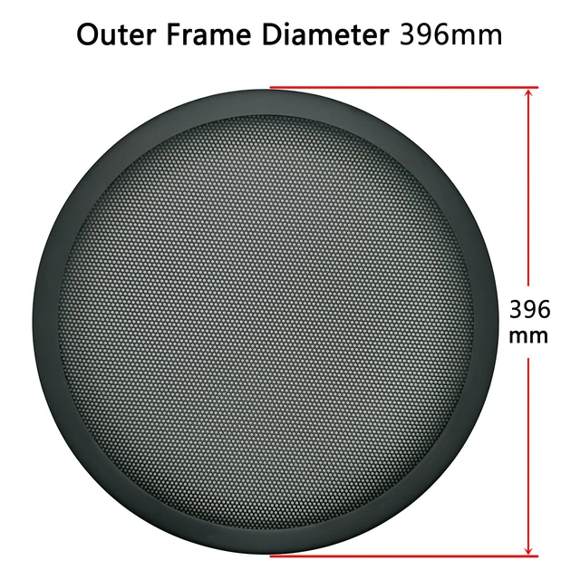 Alt view image 3 of 7 - 15" Speaker Grill Covers, Metal Frame with Metal Mesh, Black, 1Pc Car Home Speaker Subwoofer Guard Protector, with Screws, Heavy-duty
