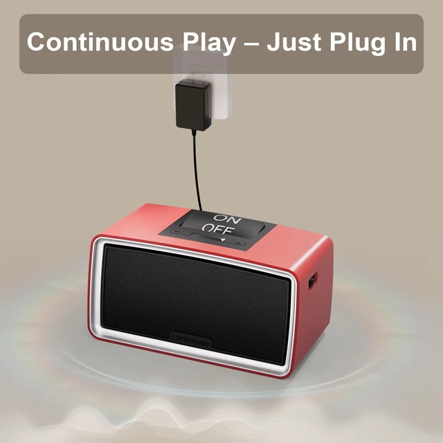 Alt view image 5 of 7 - One-Button Simple Music Player for Seniors & Elderly MP3 Music Player Device with 32GB TF Card for Dementia Patients, Gift for Alzheimers, Visually & Mobility-Impaired, Red