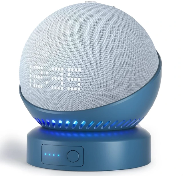 Main image of Battery Base for Echo d0t 5th Generation Portable Echo D0t 4th Generation and Homepod Mini Battery Stand Accessories Not Including DOT Speaker (Blue)
