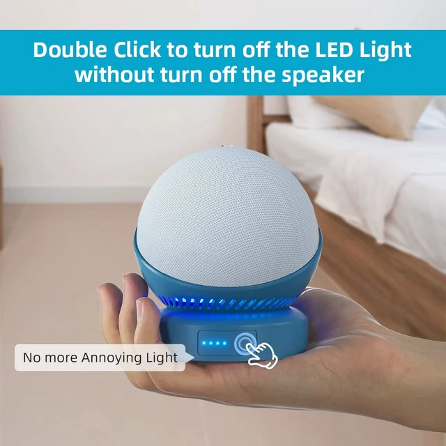 Alt view image 7 of 7 - Battery Base for Echo d0t 5th Generation Portable Echo D0t 4th Generation and Homepod Mini Battery Stand Accessories Not Including DOT Speaker (Blue)