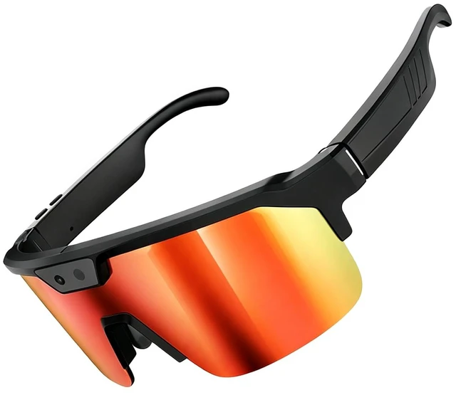 Main image of AI Smart Glasses with Camera, Sports Bluetooth Glasses for Men Women 1200P EIS Video,8MP Camera,Image Recognition,Voice Help,139+ Language Translation,Open-Ear Audio,IP65 Splash Resistance
