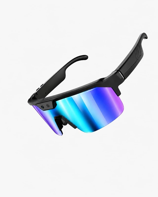 Main image of AI Smart Glasses with Camera, Sports Bluetooth Glasses for Men Women 1200P EIS Video,8MP Camera,Image Recognition,Voice Help,139+ Language Translation,Open-Ear Audio,IP65 Splash Resistance