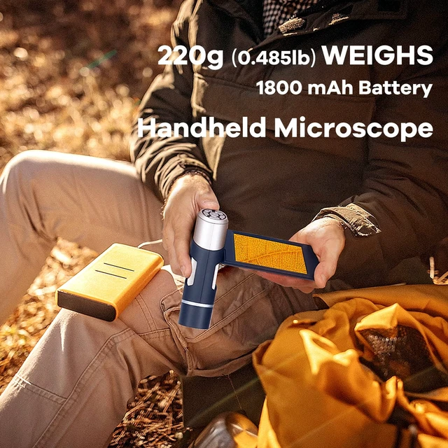 Alt view image 7 of 7 - AD203S HDMI Digital Microscope with Metal Stand 4.3 Inch Screen, FHD Video, HDMI Output, Supports Windows Mac PC, USB Coin Microscope, 32GB SD Card, Slides Kit