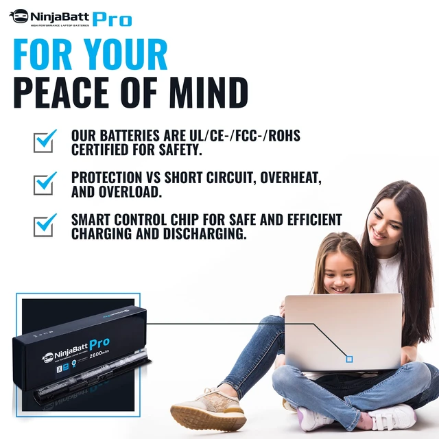 Alt view image 6 of 7 - 800049-001 Battery for HP K104 KI04 800010-421 800050-001 Fits 17-G121WM HSTNN-LB6R HSTNN-DB6T TPN-Q160 TPN-Q158 TPN-Q161 TPN-Q162 4 cells 2770mAh 41Wh 14.8V