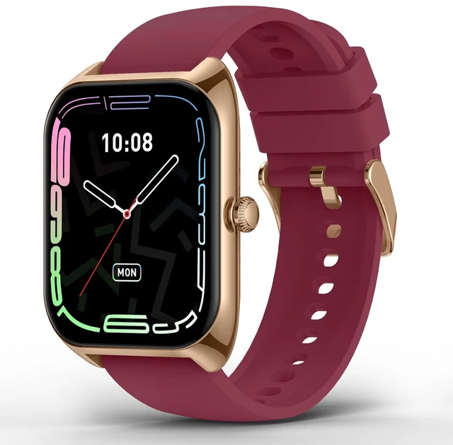 Main image of Smart Watch for Women Men (Answer/Make Call), 2.02" Smartwatches with 110+ Sport Modes, Sleep Monitor, IP68 Waterproof Fitness Watch (Warm Sand Case w/Burgundy Band)
