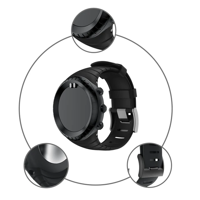 Alt view image 4 of 4 - Suunto Core Strap, Rubber Replacement Watch Band for Suunto Core SS014993000