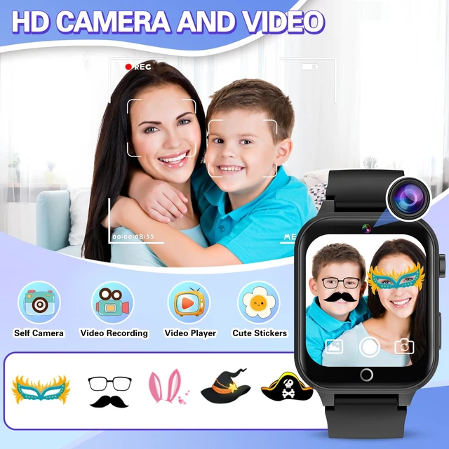 Alt view image 4 of 7 - Kids Smart Watch Boys Aged 5-12, HD Touchscreen Kids Watch with 26 Games Video Camera Music Pedometer Audiostory Learn Card Educational Toys Birthday Gifts for Girls Ages 5 6 7 8 9