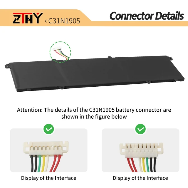 Alt view image 4 of 7 - 50Wh C31N1905 Battery Replacement for Asus Adolbook13 Dolbook14 2020 Series VivoBook S13 S333 S333JA S333EA S330 S330FA S14 S433 S433F S433FA S433FL S433EA M433 M433IA S15 S533FA S533FL M533 M533IA