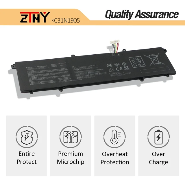 Alt view image 5 of 7 - 50Wh C31N1905 Battery Replacement for Asus Adolbook13 Dolbook14 2020 Series VivoBook S13 S333 S333JA S333EA S330 S330FA S14 S433 S433F S433FA S433FL S433EA M433 M433IA S15 S533FA S533FL M533 M533IA