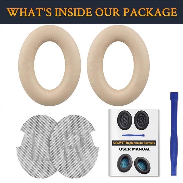 Alt view image 7 of 7 - Earpads for Bose SoundLink AE2 - Beige for SoundLink Around-Ear II (Model BA2) Over-Ear Headphones