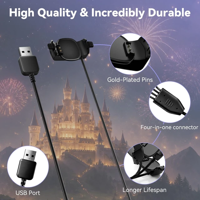 Alt view image 4 of 7 - 4 Port Magic Band Charger Charging Station for Disney Magic Band+ Plus Multiple 4-in-1 MagicBand+ Charger for Multi MagicBand Plus,90 Min Full Charging for Disneyland Family Accessories