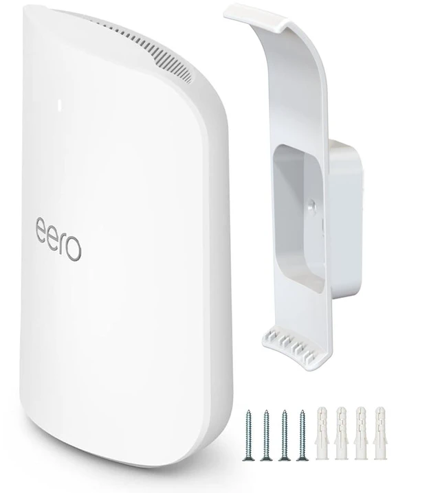 Main image of Wall Mount Holder Compatible with eero Max 7 (1 Pack) Sturdy ABS Construction, Hidden Router Cable, Space Saving, Screw-Mounted, Clean Wall Setup, Stand Bracket for eero Max 7