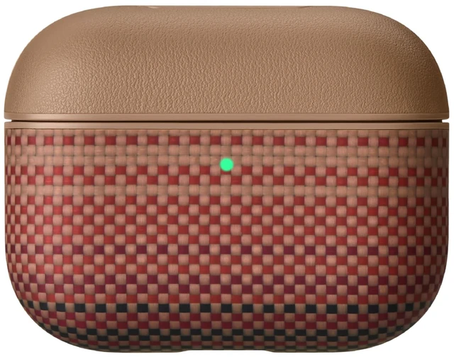 Main image of for AirPods Pro 3 Case MagSafe, Leather & Aramid Woven, Sunset Slim-Fit Shockproof Protective AirPods Pro 3 Case Cover, Compatible with MagSafe, Premium Leather & Aramid Fiber Woven