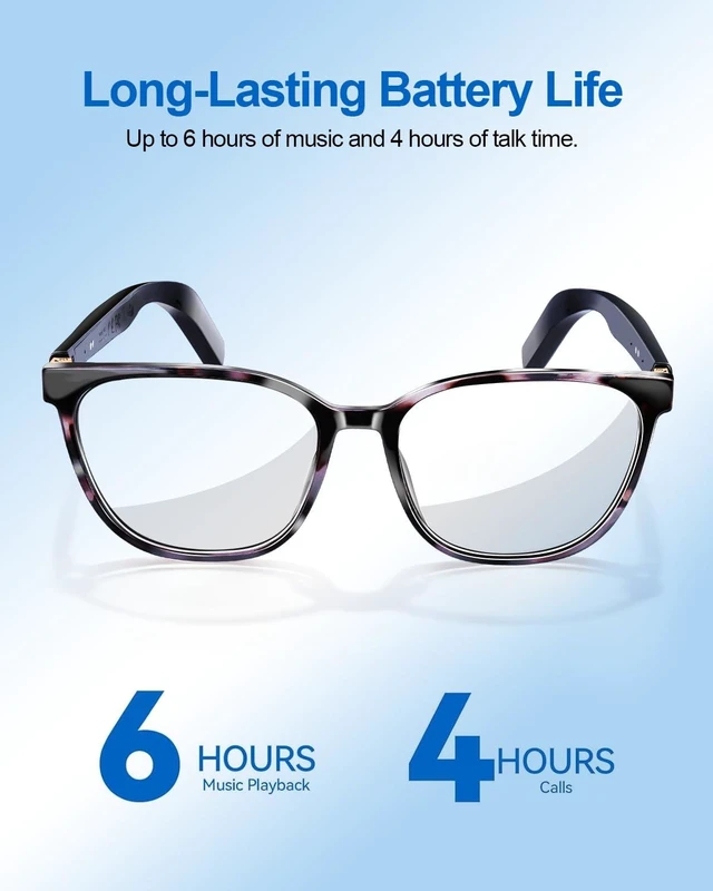 Alt view image 7 of 7 - Ai Smart Glasses Men Women with Real-Time Translation Color-Change Lens, Music & Calls w/Bluetooth 5.4, Al Voice & Meeting Assistant, Lightweight & Comfortable, Thin Temples