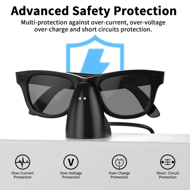 Alt view image 4 of 6 - Upgraded Charging Dock Stand for Ray Ban Meta Smart Glasses, Fully Compatible with Wayfarer, Headliner, Skyler Gen 1 & Gen 2, Stable Charging, Not Compatible with Oakley HSTN & Display Models