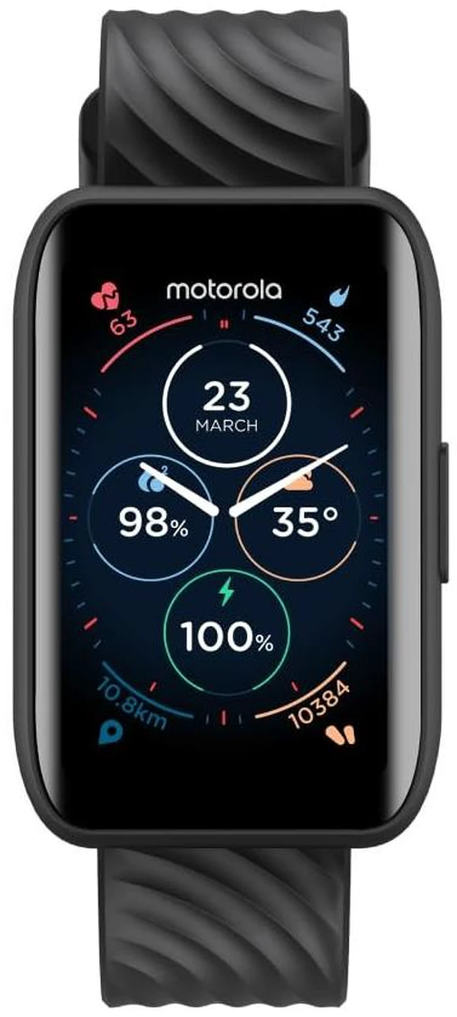 Main image of Moto 40 Bluetooth Smartwatch -10 Days Battery Life, Google Fit Integration, 1.5'' Crystal Clear Display, Heart Tracking, in-Depth Sleep Tracking, iOS and Android Compatible - Phantom Black