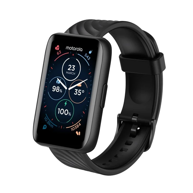 Alt view image 2 of 7 - Moto 40 Bluetooth Smartwatch -10 Days Battery Life, Google Fit Integration, 1.5'' Crystal Clear Display, Heart Tracking, in-Depth Sleep Tracking, iOS and Android Compatible - Phantom Black