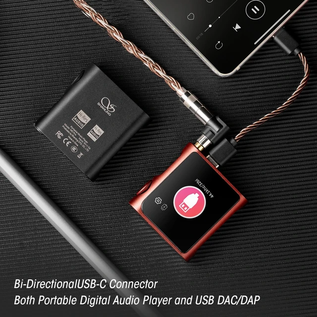 Alt view image 4 of 7 - Hi-Res Portable MP3 Player, M0 Pro Bluetooth Music Player, Support USB Type-C 3.5mm Jack, 1.54" HD Touch Screen, 8-Hour Long Lasting Battery, Compact Digital Audio Player, Red